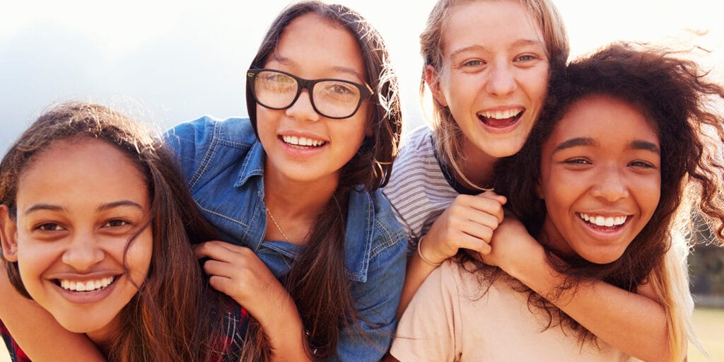 group of smiling children