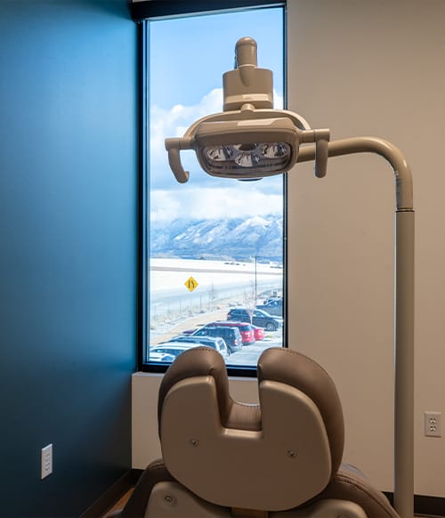 Exam chair in the Bluffdale orthodontics office