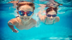 Children swimming