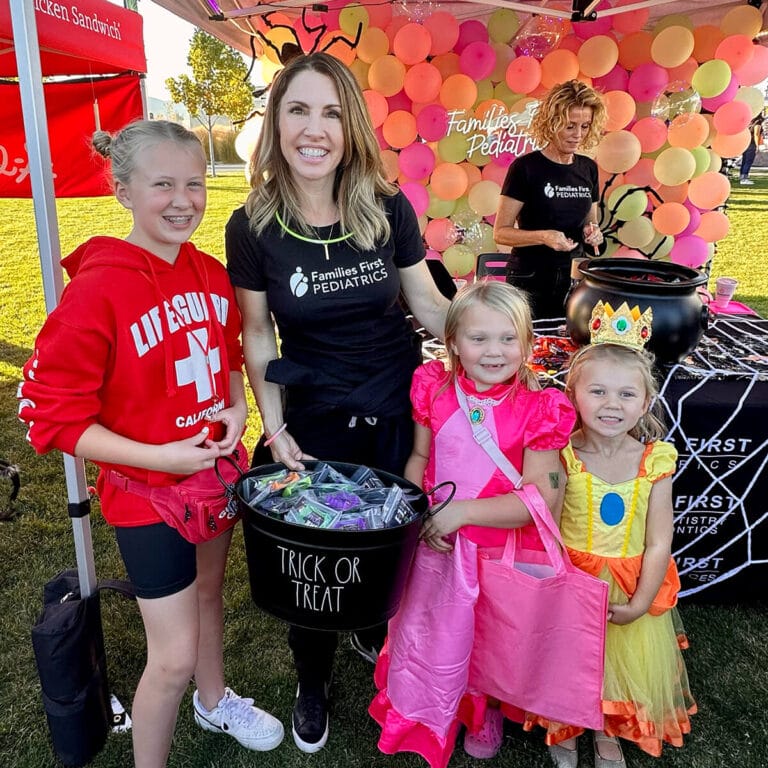 Smiling children in costume