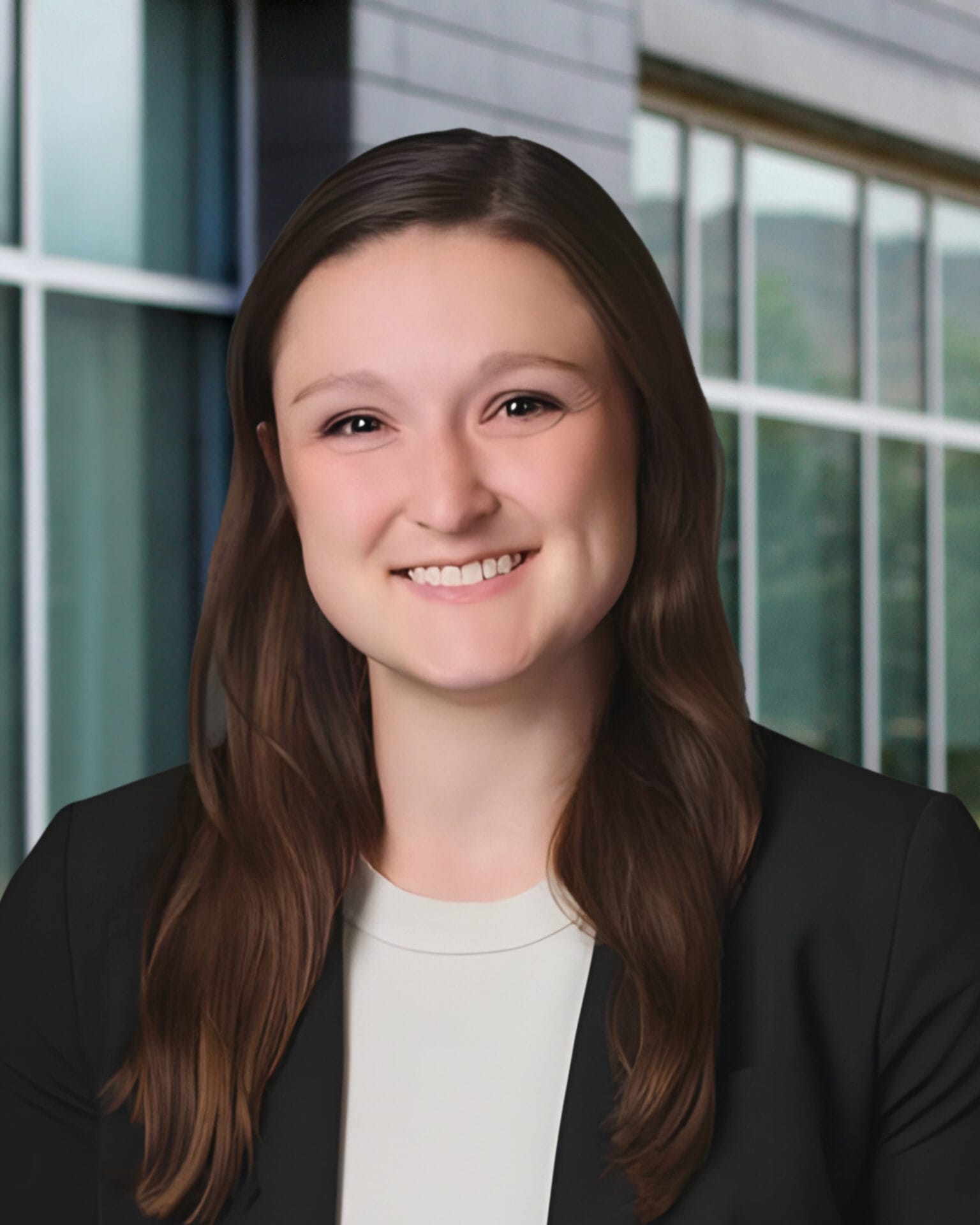 Katlin VanDerhoef, MD headshot outside office